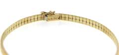 Nice Diamond Cut Omega Yellow Gold Bracelet