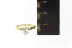 14K Yellow Gold Heart Cubic Zirconia Travel Engagement Ring