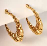 Stylish 14k Hoop Earrings