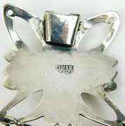 Early Wide Mexican Silver Amethyst Bracelet