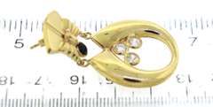 Powerful 18kt Bow and Oval Drop Earrings