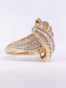 14kt Gold Diamond Ribbon Band