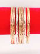 Amazing 18kt Gold Plated Tri Color Bangle Bracelet Set of 7!