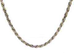 Italian Sterling Silver Rope Chain Necklace