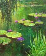 Monet Inspired Pond Painting