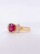 14kt Gold Ruby & Diamond Ring
