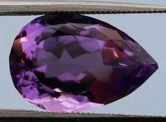 Glistening 6.01ct pear cut violet Amethyst