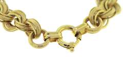 Fancy Yellow Gold Textured Anchor Link Bracelet