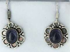 Silver and Natural Stone Earrings