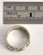 Chic 14k WG Floral Band with Diamonds