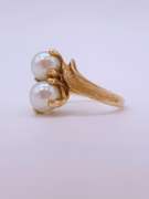 14kt Gold Double Pearl Ring