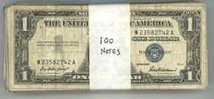 Pack of 100 Series of 1957 $1 Silver Certificate Notes