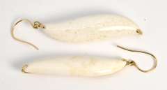 Unique 14k and Coral Dangle Earrings