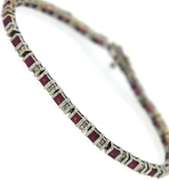 Spectacular white Gold Rubies and Diamond Bracelet