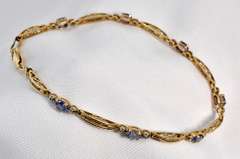 Feminine Iolite & Diamond Bracelet