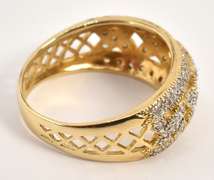 Ornate Diamond Dome Ring