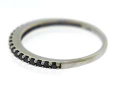 Elegant 14kt White Gold Black Diamond Shared Prong Band