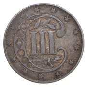 1860 Silver Three-Cent Piece
