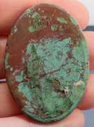 Gorgeous 90.59ct Chrysocolla and Malachite cabochon