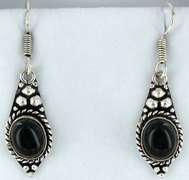 Silver and Natural Stone Earrings