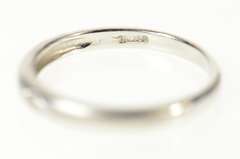 18K White Gold Diamond Flush Inset Satin Finish Band Ring