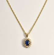 Popular Sapphire & Diamond Pendant