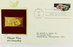 1988 Classic Cars 1st Day Covers & 22KT Gold Stamps