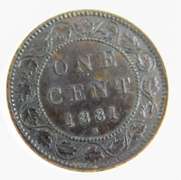 1881 Canada Large Cent Coin