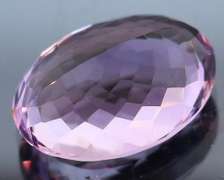 Glittering oval cut 15.31ct pink Amethyst