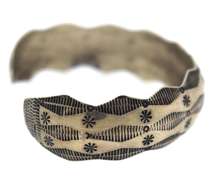 Sterling Silver Signed Cuff Bangle Bracelet