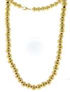 Charming Yellow Gold Bead Ball Necklace