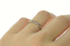 14K White Gold 0.20 Ctw Classic Diamond Wedding Band Ring