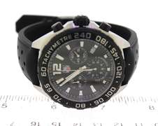 Tag Heuer Formula Chronograph Black Rubber Band Watch