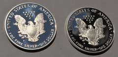1997 & 2000 Silver Eagles With Box Paper