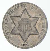 1861 Silver Three-Cent Piece