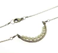 Sterling Silver Seed Pearl Necklace