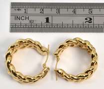 Classy Braided Hoop Earrings