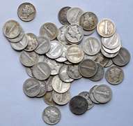 50 Assorted Mercury Dimes