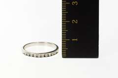 14K White Gold 0.20 Ctw Classic Diamond Wedding Band Ring