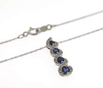 Captivating Blue Sapphire and Diamond Necklace
