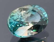 Glistening 2.36ct diamond luster blue Zircon