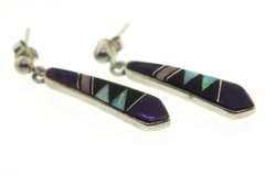 Ervin Hoski Set of Multi Stone Native American Necklace and Earrings