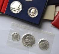 5 1976 3 Piece Bicentennial Silver Sets