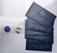 6 1972 Blue pack Ike Unc Silver Dollars