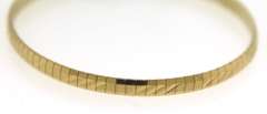 Nice Diamond Cut Omega Yellow Gold Bracelet