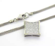 Masterpiece 18kt Square Cluster Diamond Pendant on Chain