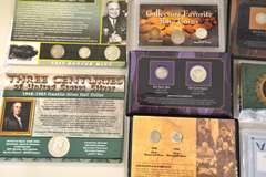 Estate Lot Of Coins In Display Holders