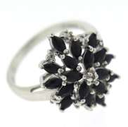 Vintage Sterling Silver Blue Sapphire Ring