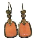 Sterling Silver Gemstone Dangle Earrings