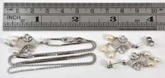 Antique Inspired Pendant & Earring Suite
